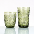 Solid color glass tumbler